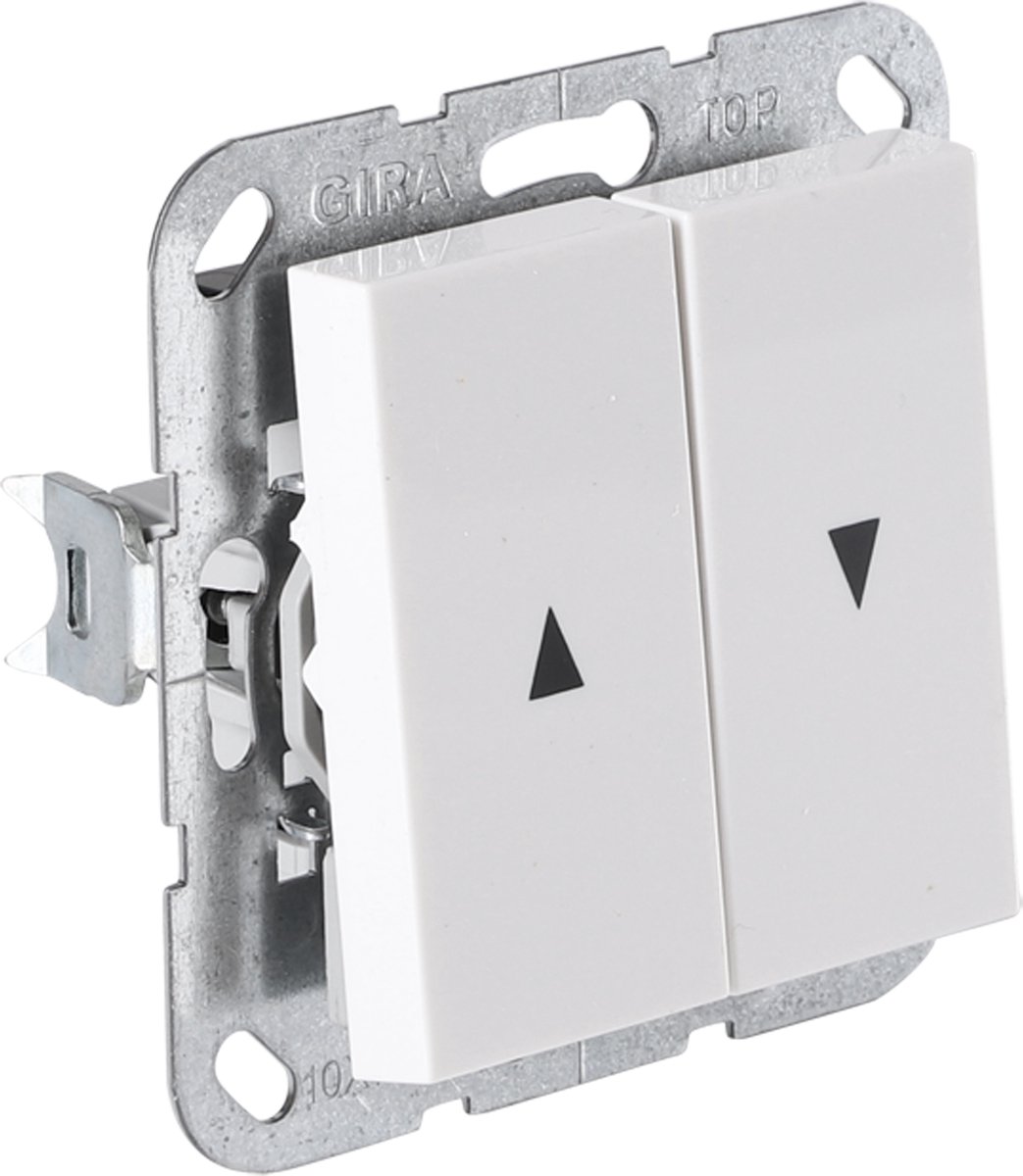 Gira System 55 schakelaar - inbouw - jaloezie - polarwit
