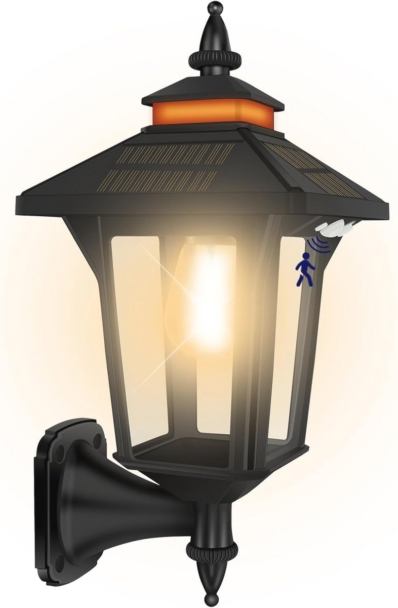 Moderne Solar Wandlampen met 3 Modi Beweging Sensor, Waterdichte Buiten Verlichting voor Tuin, Garage en Schuur