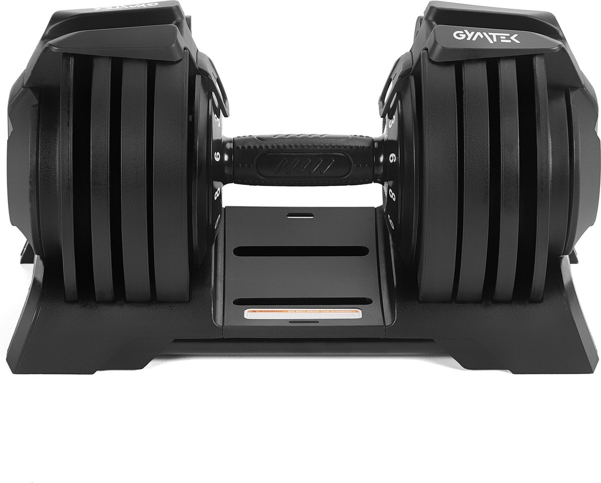 Gymtek® Verstelbare Halter - van 3 tot 24 kg - Halterschijven, Halterstangen voor Thuisgymnastiek, Krachttraining, Fitnessstudio, Workout