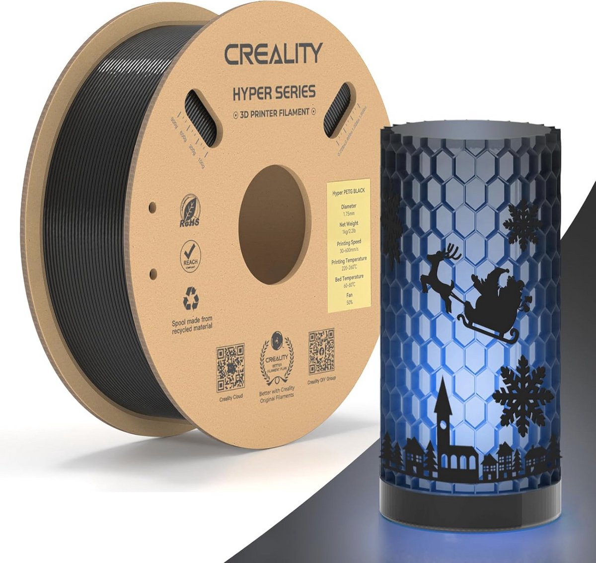 Hyper PETG Filament 1.75mm - Hoogwaardige 3D-printmateriaal voor Duurdure 3D-printers