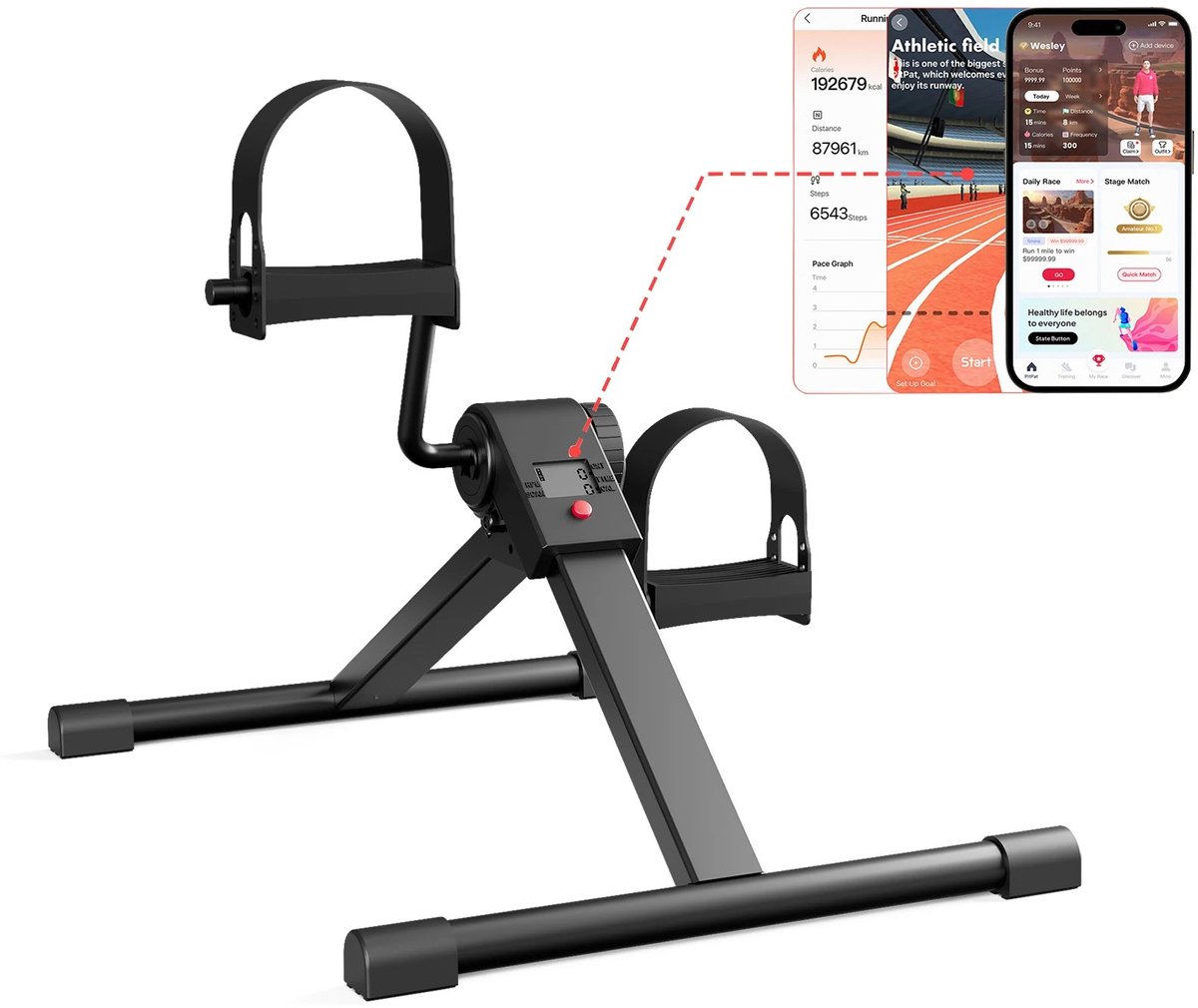 Sensova Stoelfiets - Stille Mini Hometrainer - Pedaltrainer - Sensova - €104,96