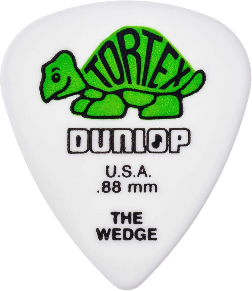Tortex Wedge Plectrums 0.88 Mm - Groene Muziek Picks voor Gitaar