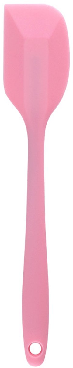 Siliconen spatel - Pannenlikker - Hittebestendig - Vaatwasserbestendig - BPA vrij - Siliconen - 21 cm - Roze - Kookgerei - Jonyx