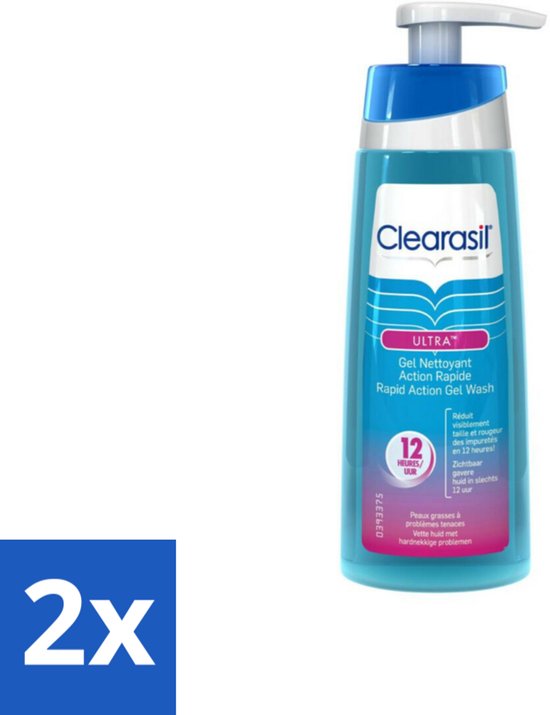 Clearasil Ultra Rapid Action Wasgel 200 ml - Voordeelverpakking - 2 stuks