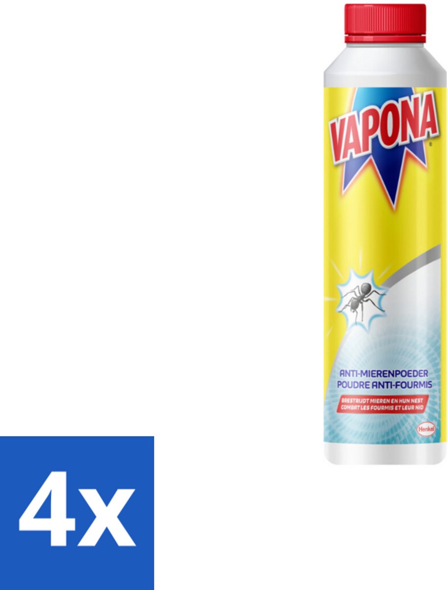 4 x Vapona Mierenpoeder 150 gr - Mieren Bestrijding - Mierenpoeder - Mierenplaag - Anti Mieren - Mierenwering