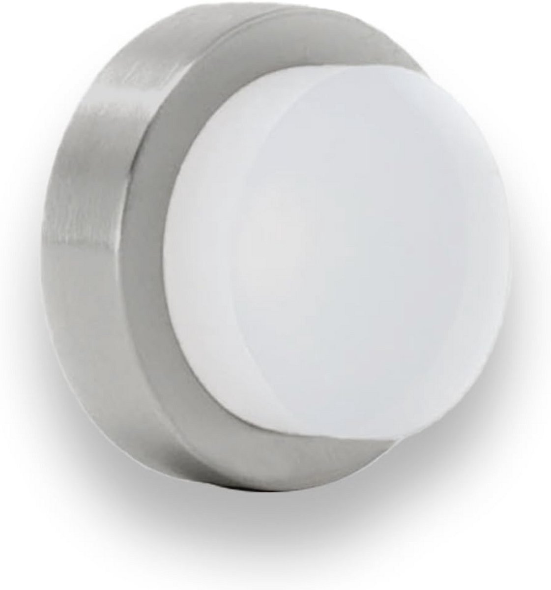 Zelfklevende deurstopper voor muur | Ø 24x24 mm | Wit siliconenrubber | Dubbele installatie