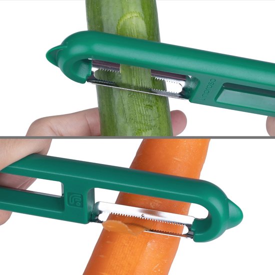 Tupperware Kan Tupper P-Dunschiller Met 2 Reservemessen - Roestvrij Staal, Geschikt Voor Aardappelen En Asperges Ergonomische Dunschiller