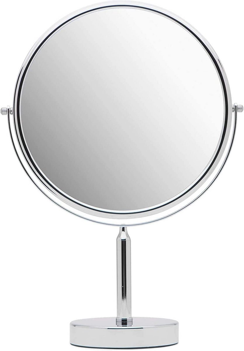 Vergrotende ronde badkamerspiegel met 360° rotatie – 3x en 1x vergroting – 28 cm