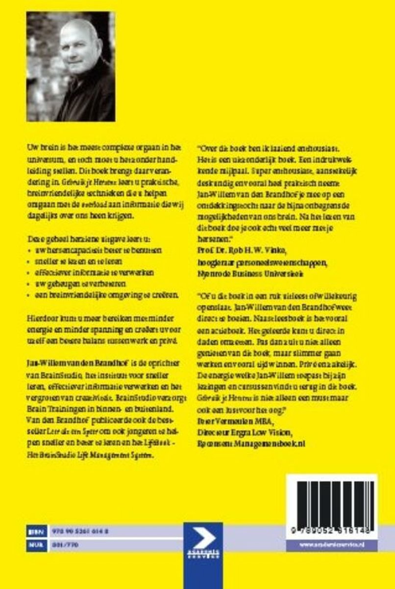 Gebruik je hersens - back cover