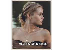 Meerrijige waterdichte ketting voor dames - Gelaagde muntketting in goud, zilver of roségoud