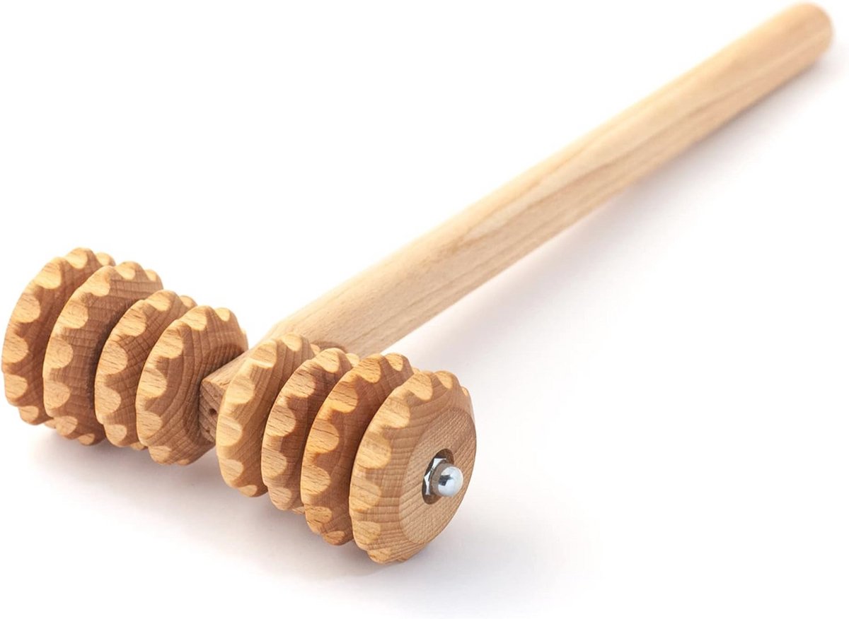 Anti-Cellulite Massage Roller T-Shape van Hout - 37 x 13 cm