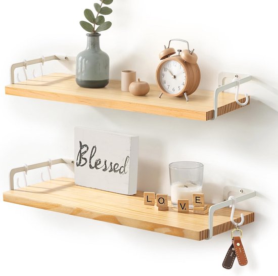 Modon Rek Wandrek voor Keuken, Badkamer en Woonkamer - Modern Zwevend Rek met 5 ...