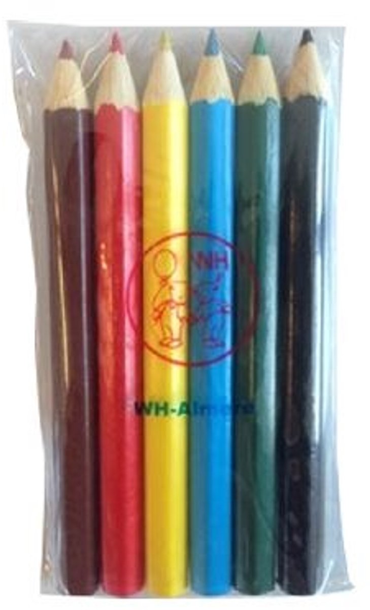 Etui met 6 Kleurpotloden