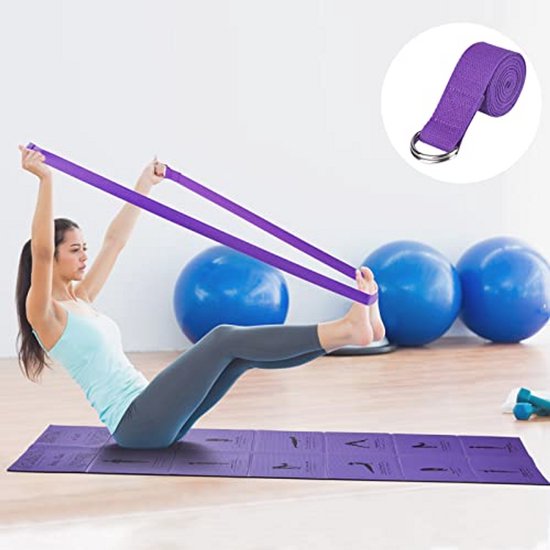 Opvouwbare yogamat voor dames - Antislip oefenmat voor yoga, pilates en fitness — afbeelding 4