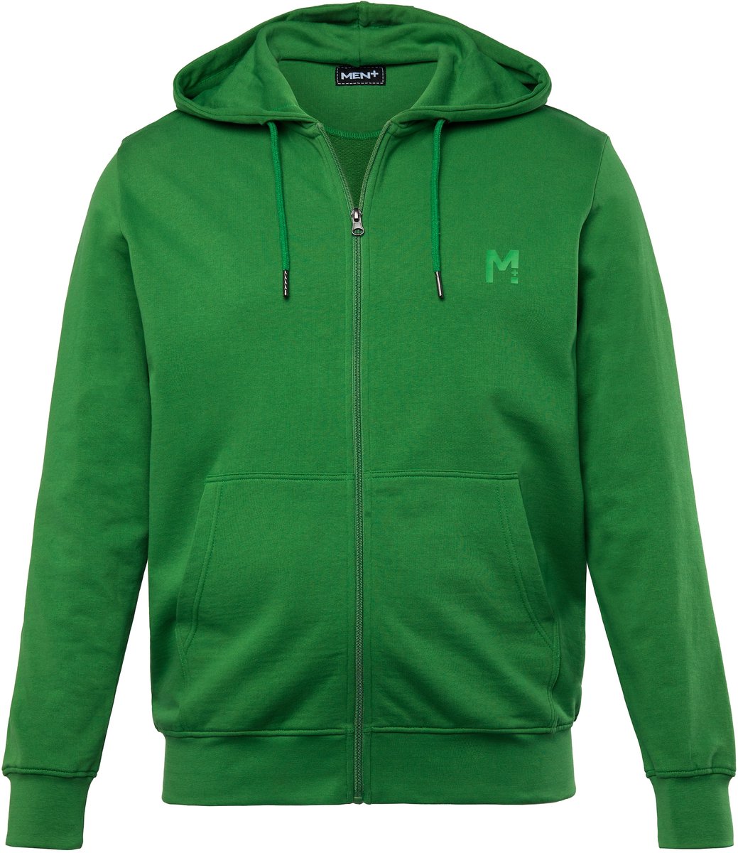 Men Plus - Heren - Trainingsjasje met capuchon basic - Lichtgroen - Maat 3XL