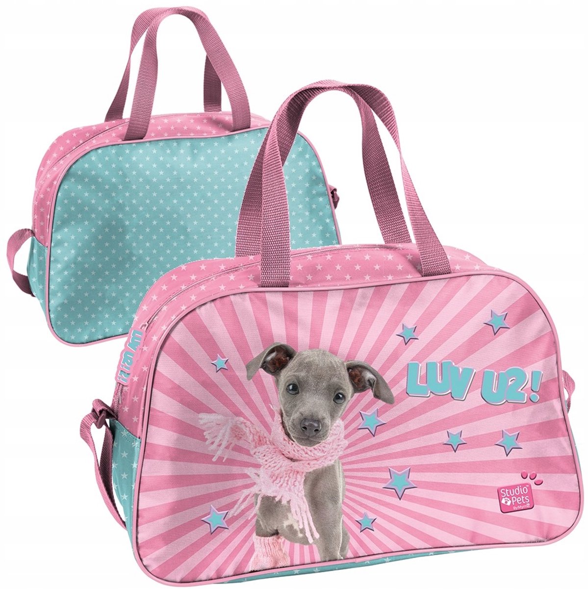 Roze Sporttas Hondje voor Zwemles, School & Reizen