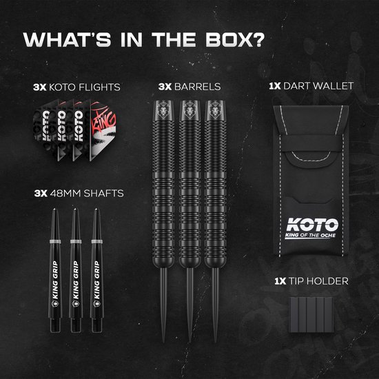 KOTO - Tribute Darts - 14 Gram - Dartpijlen - Zwart van KOTO — afbeelding 3