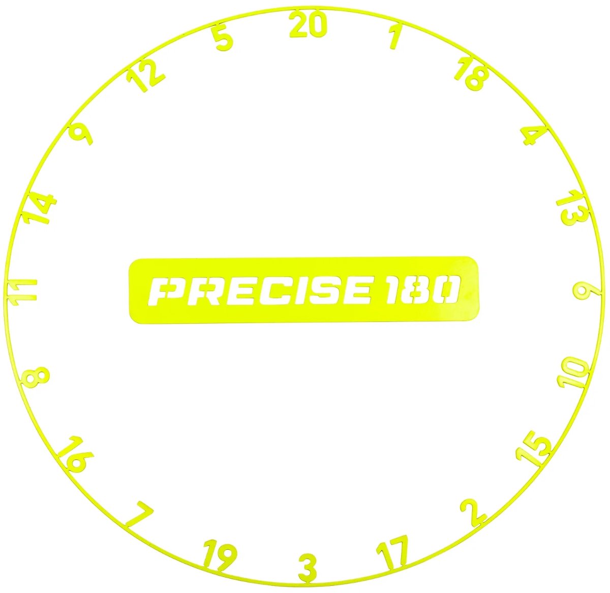 Precise180 Numberring Electric Yellow - Cijferring Dartbord
