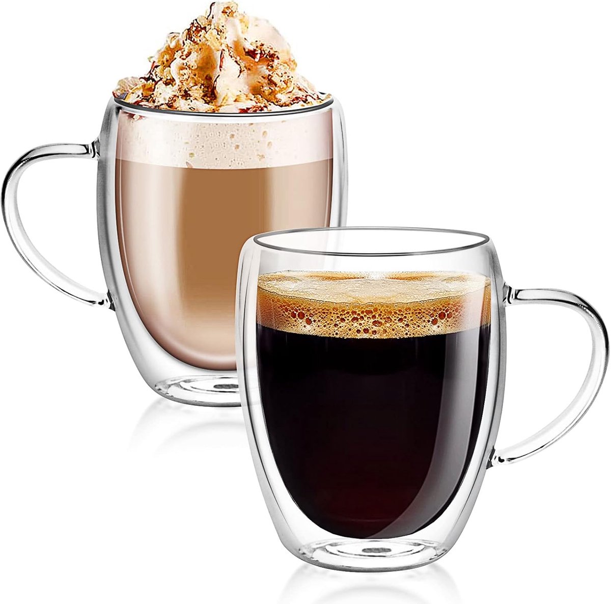 Top-spring Dubbelwandige Glazen Koffiemokken - Duidelijk - Koffie - Thee