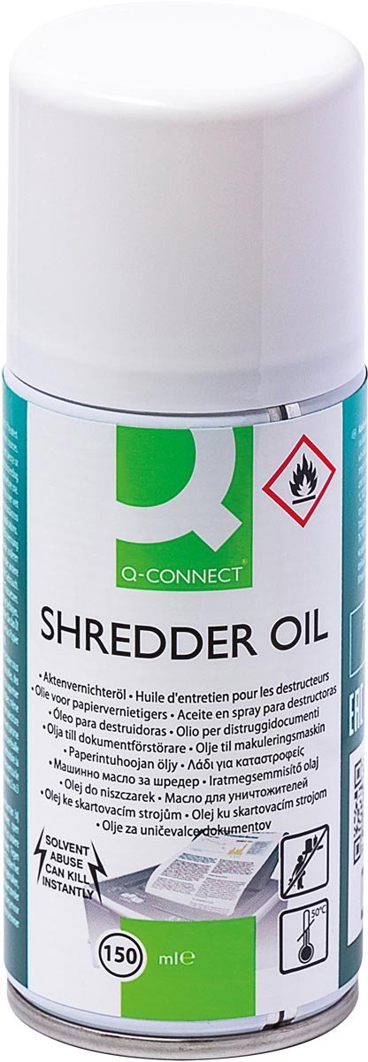Q-CONNECT olie voor papiervernietigers, 150 ml