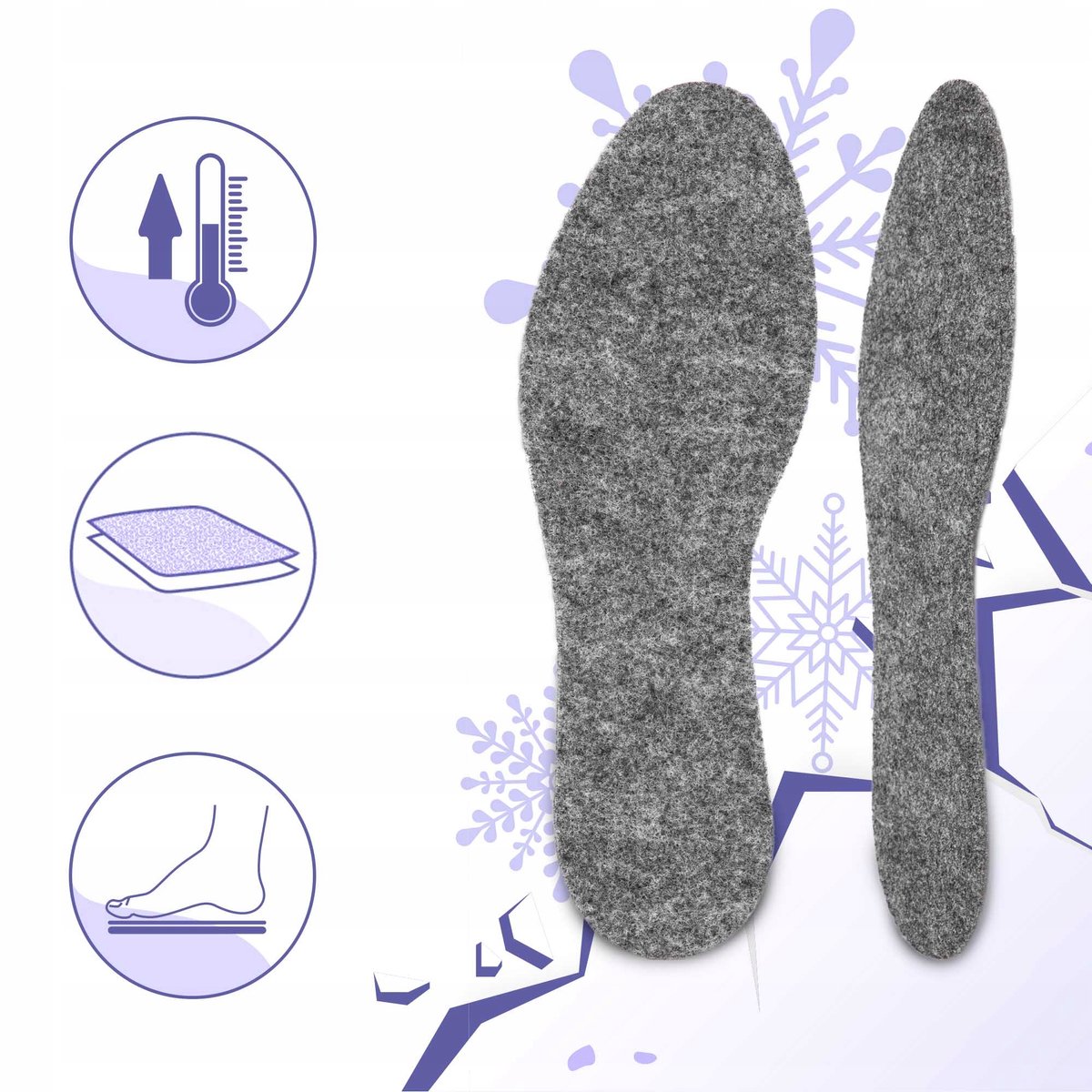 Warme Kinderfiltzolen met Antislip - Maat 33