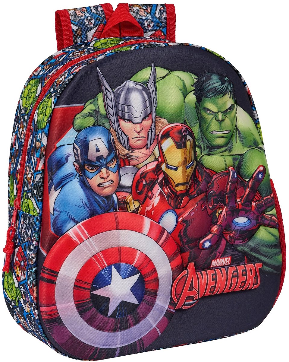 Marvel Avengers Rugzak, 3D Hero - 33 x 27 x 10 cm - Polyester