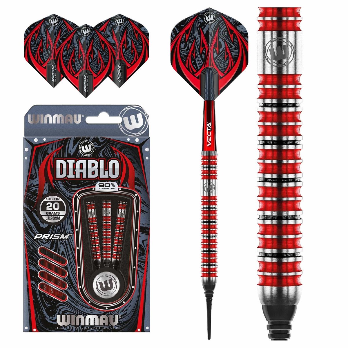 Winmau Diablo Parallel 90% - Soft Tip Darts