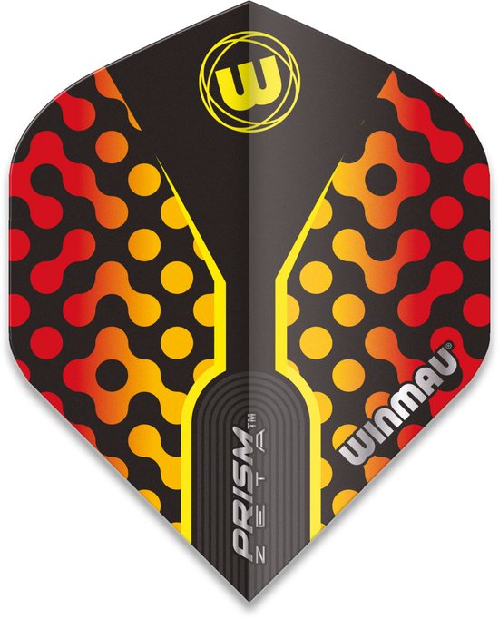 Winmau Prism Zeta Black & Red - Dart Flights van Merkloos — afbeelding 3