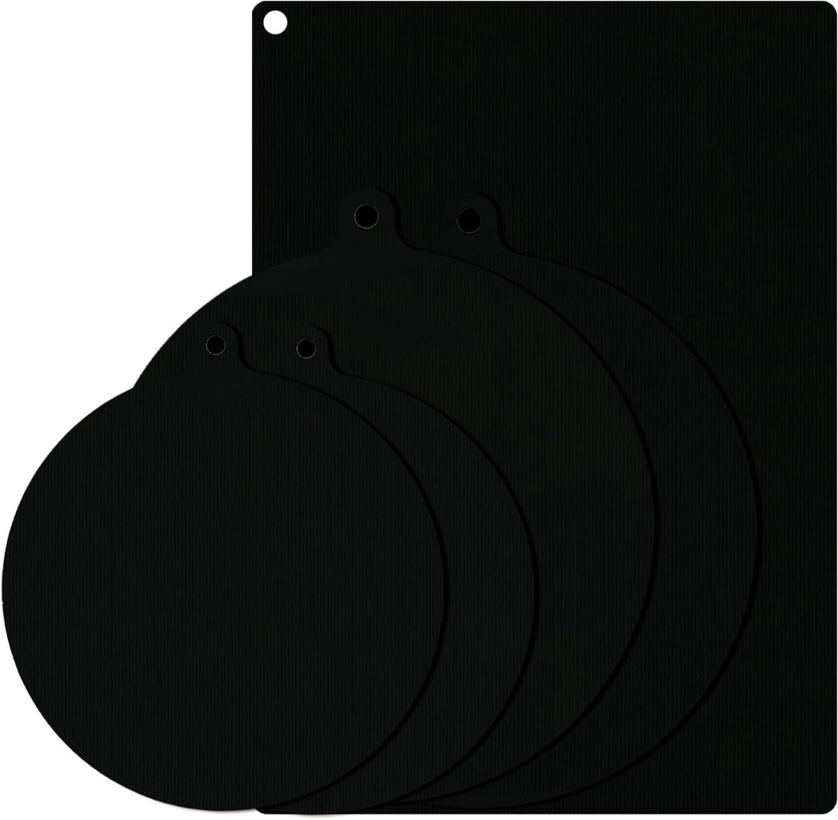CSGoods - Inductiebeschermingsmat set van 5 stuks siliconen - Hittebestendig tot 260 °C - Antislip - Keramische kookplaatbescherming