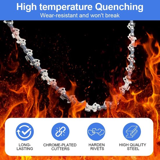 3 Pack Saw Chain 36cm 3/8"LP 50 TG 1.3mm Low Recoil Chain - Geschikt voor Stihl MS180 MS194T MS211 MS230 MSE190C - Perfect voor Boswerk en Houtbewerking — afbeelding 5