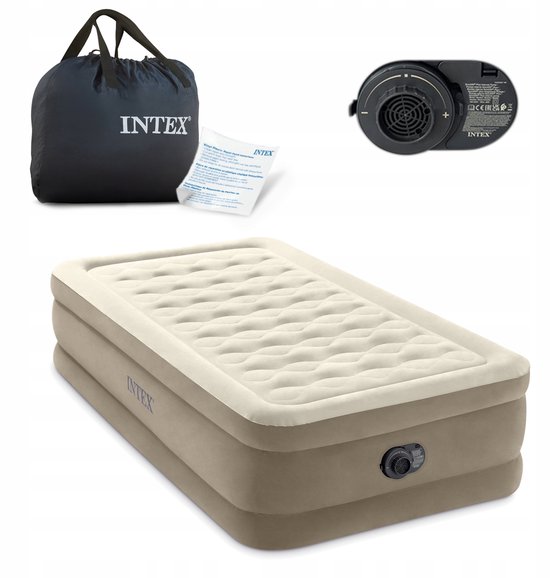 Intex Luchtbed 191x99x46cm Elektrische Pomp & Tas - 1 Persoons van Merkloos — afbeelding 2