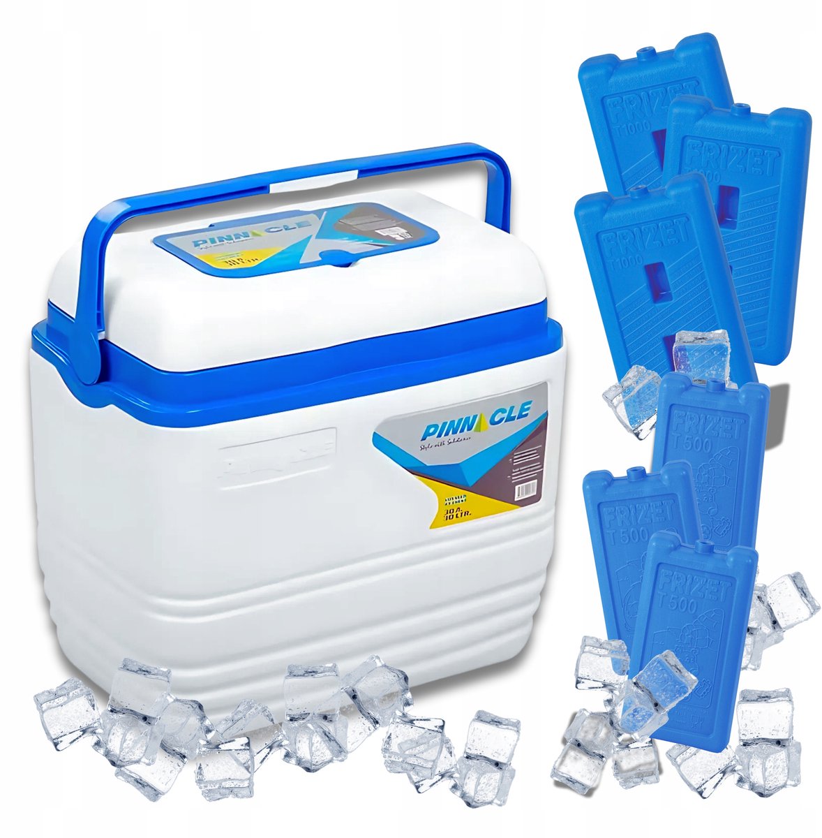 Pinnacle Koelbox 30L Wit met 6 Koelaccu's - Ideaal voor Reizen