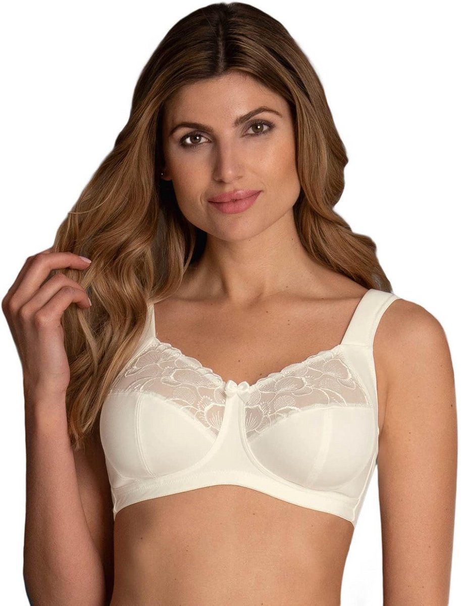 Comfortabele BH met Bloemmotief en Brede Bandjes - Maat 105F