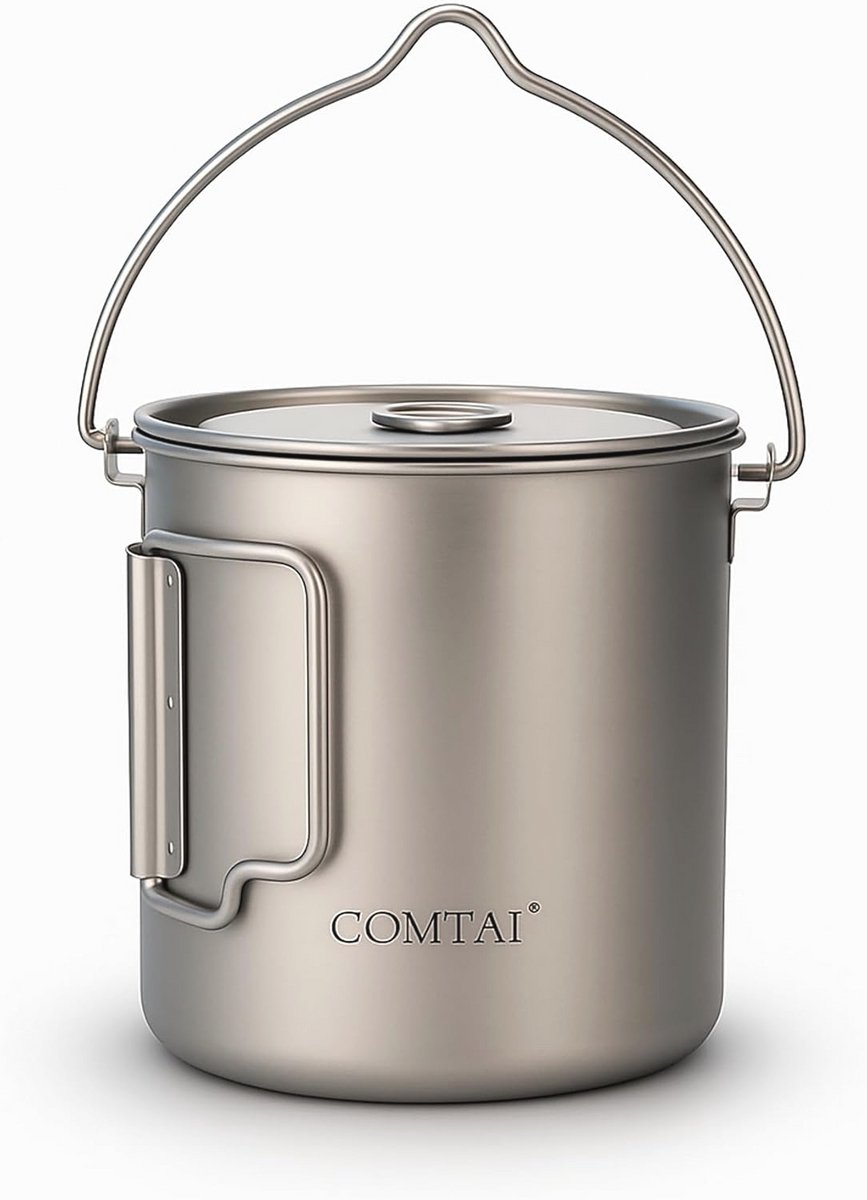 Lichte Titanium Camping Mok 750ml - Perfect voor Outdoor Koken en Wandelen