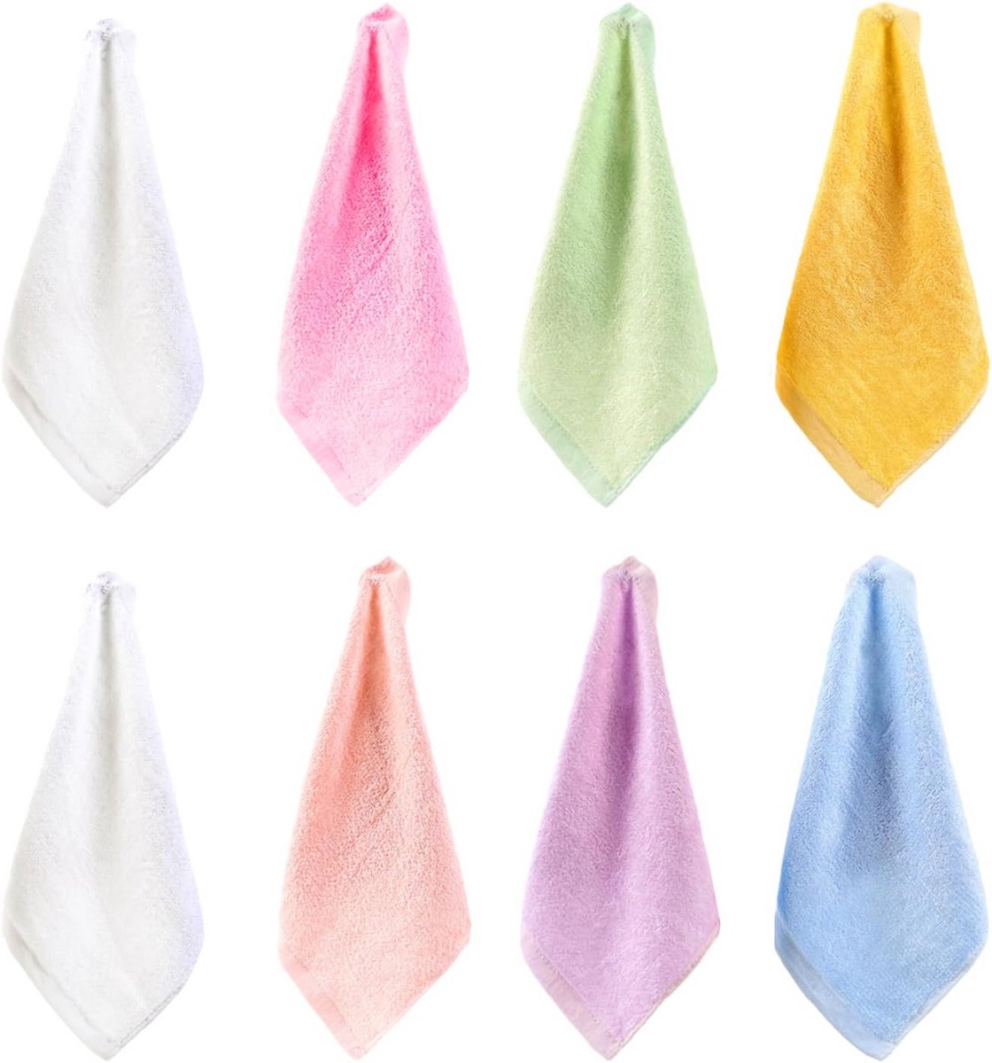 Kleine Vierkante Gezichtsdoeken - 8 Stuks voor Make-up Verwijderen en Reinigen, 25 x 25 cm