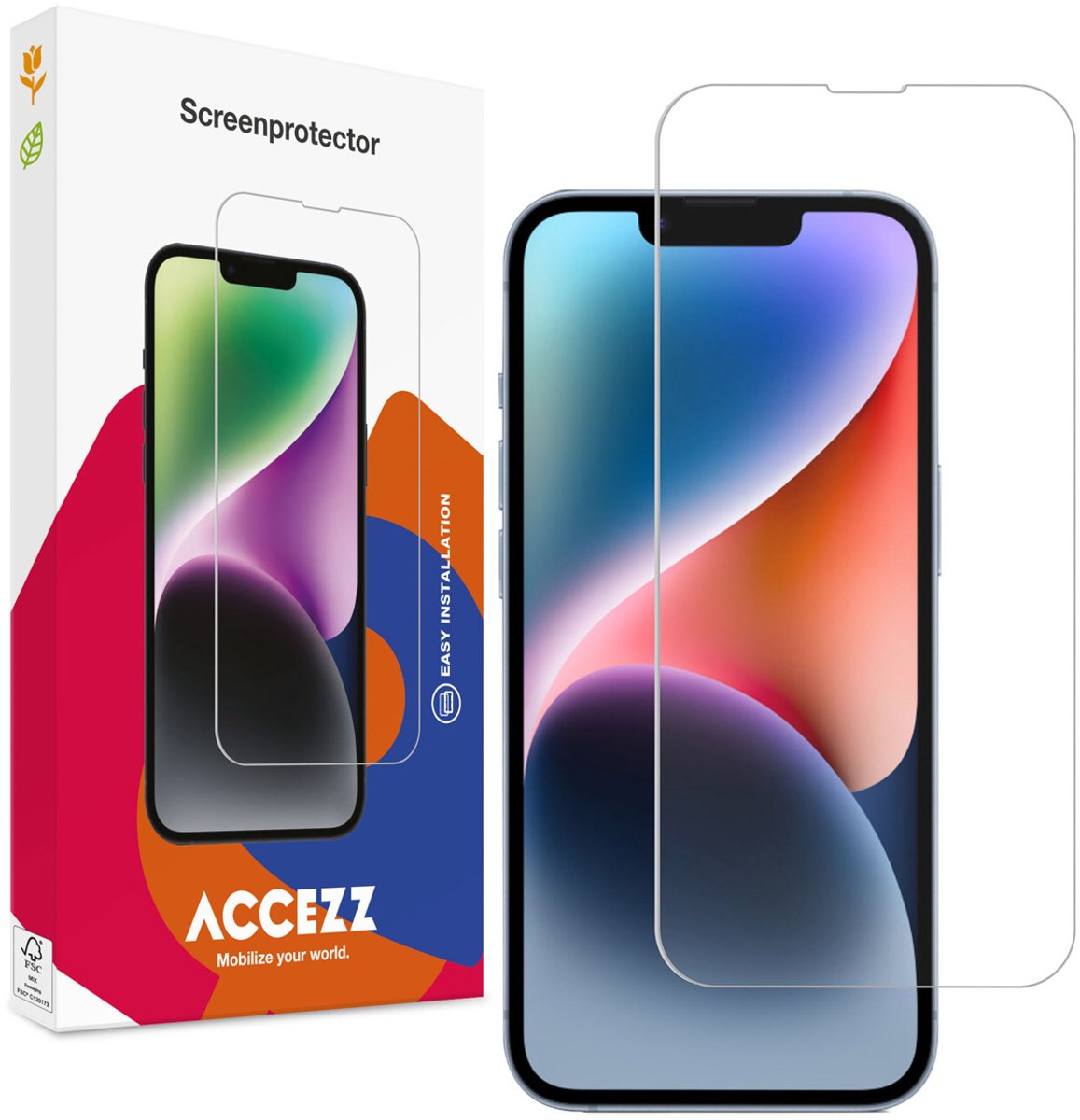 Accezz Screen protector - Geschikt voor Apple iPhone 17e / 16e / 14 / 13 Pro / 13 - Gehard Glas Screenprotector