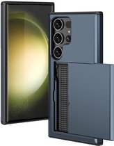 imoshion Hoesje met Pasjeshouder - Geschikt voor Samsung Galaxy S24 Ultra - Donkerblauw