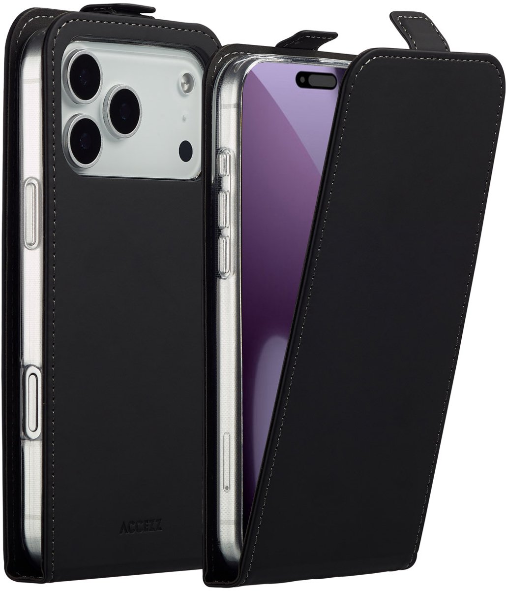 Accezz Hoesje - Geschikt voor Apple iPhone 17 Pro Max - Flipcase - Zwart