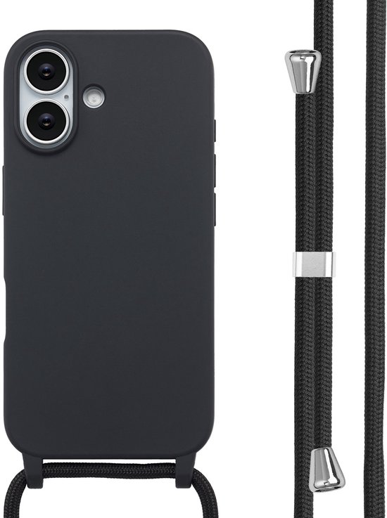 Coque imoshion - Compatible avec iPhone 17 - Coque en Siliconen avec cordon - Zwart