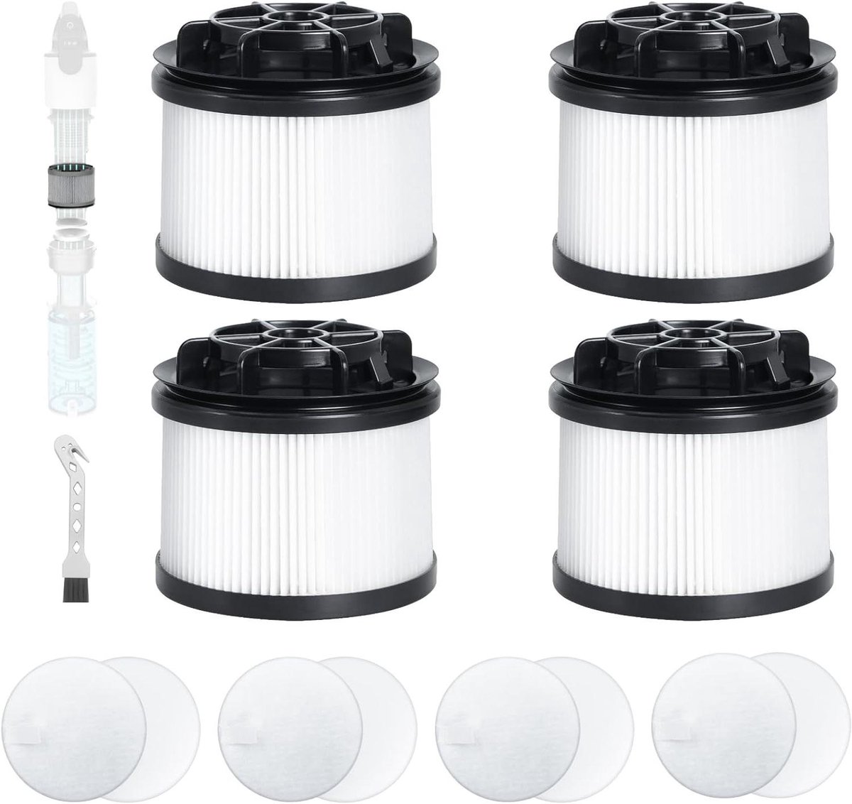 Allecta - Hepa Filters en Vervangingsfilters voor Accustofzuiger LVAC-200