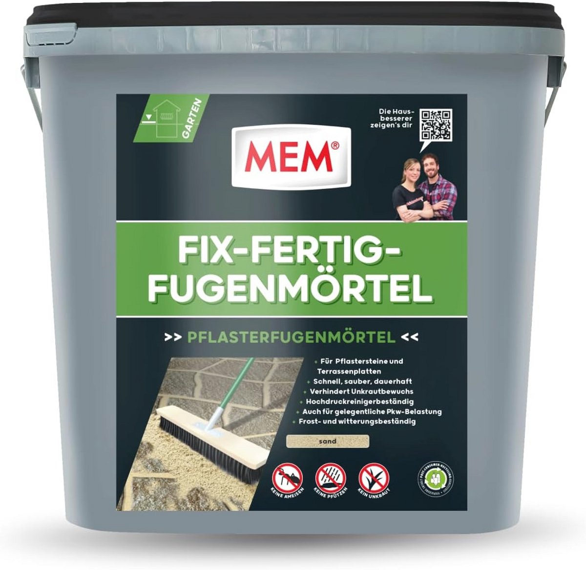 Kant-en-klare voegmortel 12,5 kg - Waterdoorlatend en Onkruidbestendig