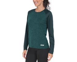 AjezMax Wandelshirt voor dames, uv-shirt, lange mouwen, loopshirt, UPF 50+, functioneel shirt, sneldrogend, outdoor, lange mouwen, licht, zomer T-shirt
