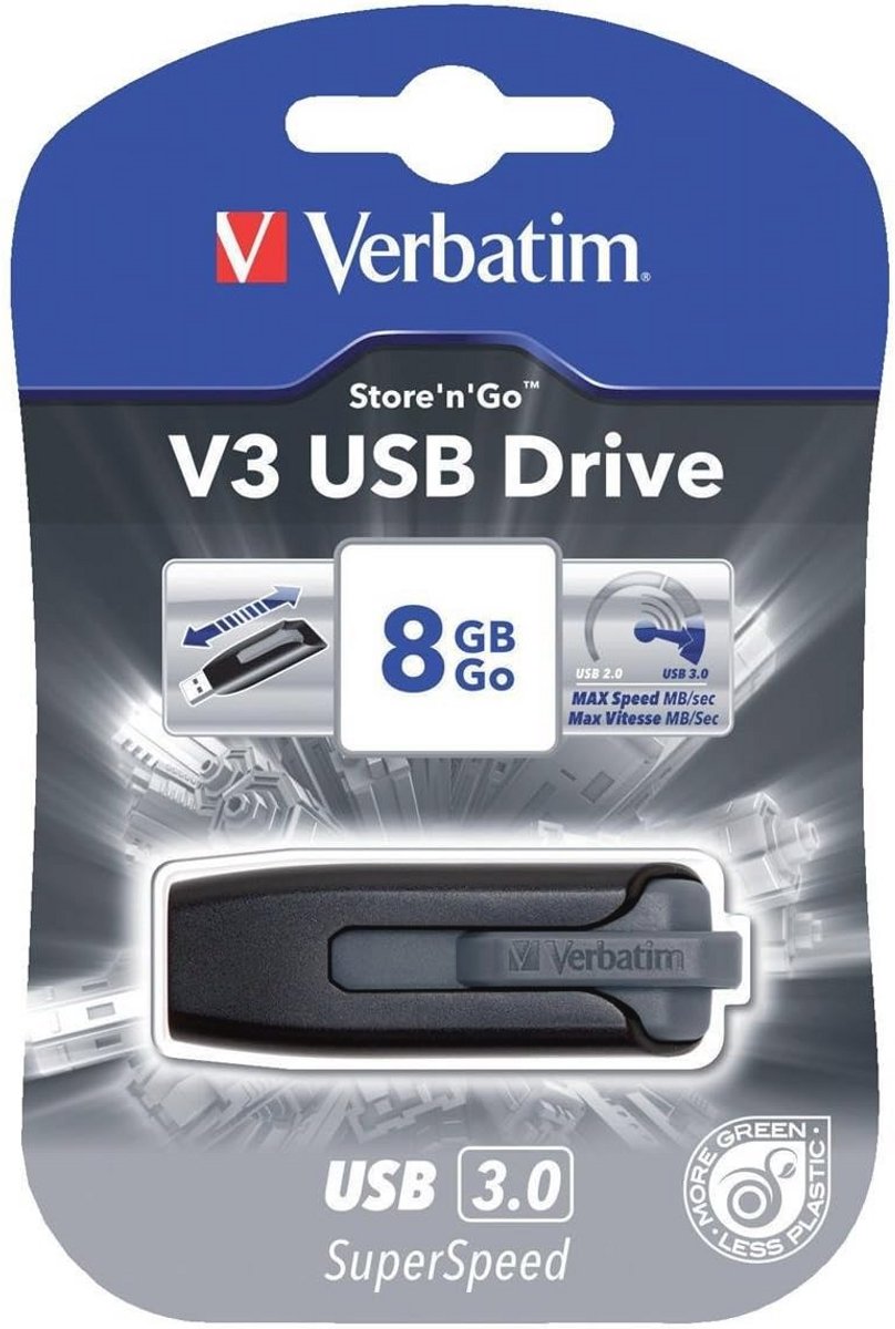 USB 3.0 Geheugenstick 8GB met Schuifmechanisme