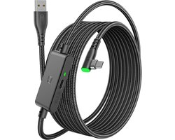 INIU Link Cable 5 m Compatible with Meta/Oculus Quest 3/2/Pro and Pico 4 Steam VR/Gaming PC, Fast Data Transfer, USB A 3.0 to USB C Lnk Cable for VR Headset, Separate USB-C Connection