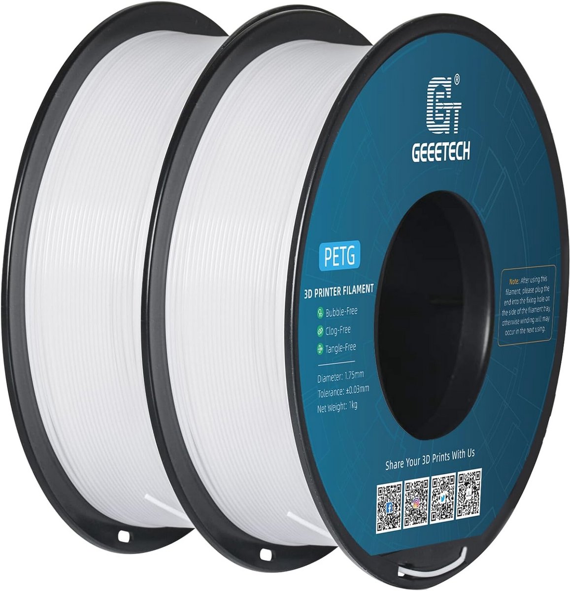 PETG Filament 1,75 mm Zilver 1 kg voor 3D-printer