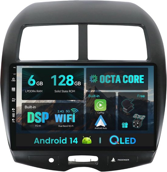 2G 32G Android 12 autoradio 2 DIN met draadloze Apple Carplay Android Auto GPS Navi WiFi 9