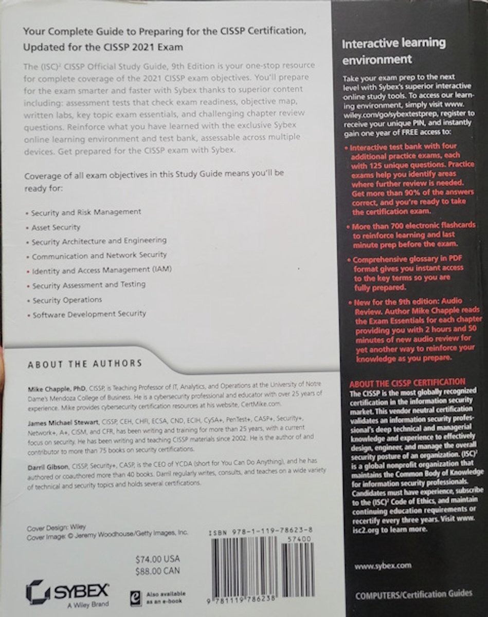 Sybex Study Guide- (ISC)2 CISSP Certified Information Systems