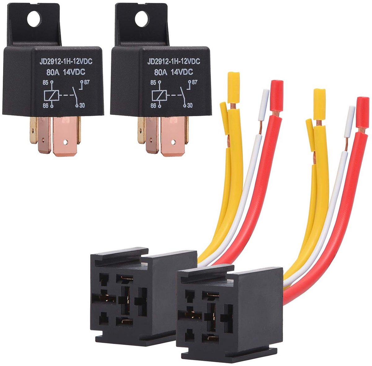 80A 4-polige relais - Heavy duty 12V SPST schakelrelais voor auto en truck