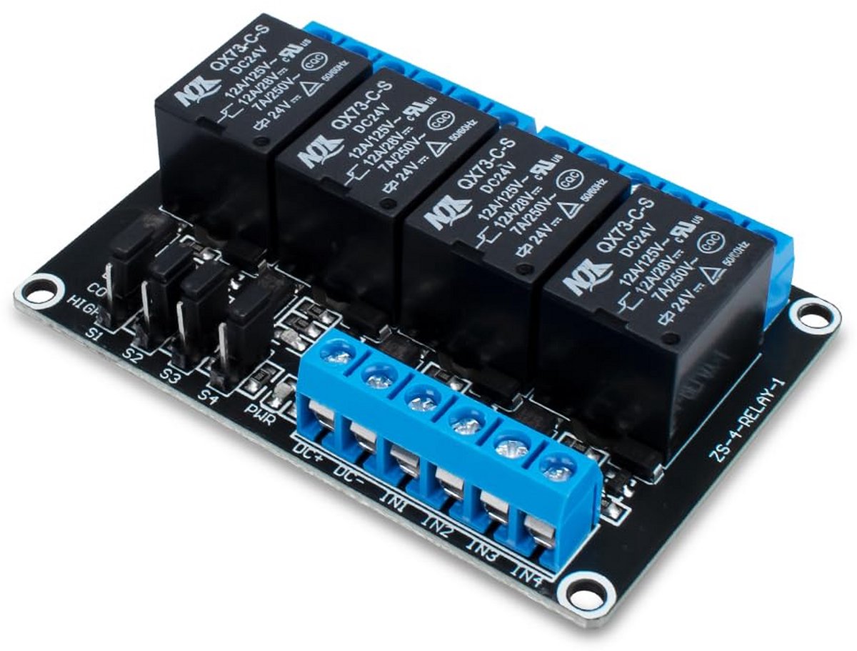 4-kanaals DC 5V Relais Module met Optocoupler voor Microcontrollers