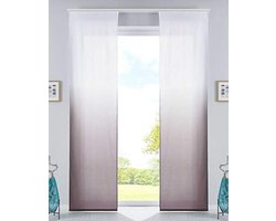 Set van 2 moderne ondoorzichtige schuifgordijnen met kleurverloop - 245 x 60 cm